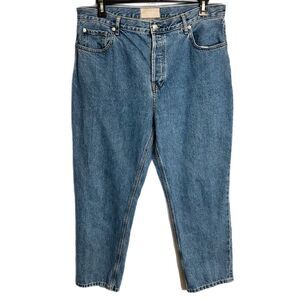 Everlane The Cheeky Jean Size 33 Crop 100% Organic Cotton